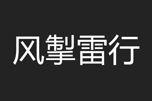 风掣雷行