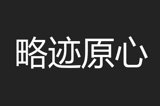 略迹原心