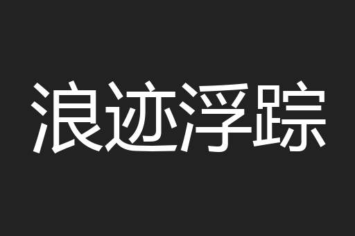 浪迹浮踪
