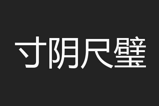 寸阴尺璧