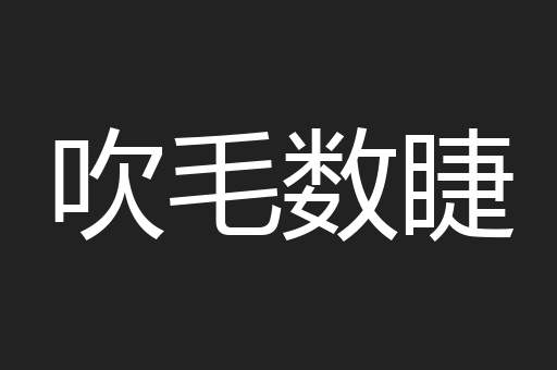 吹毛数睫