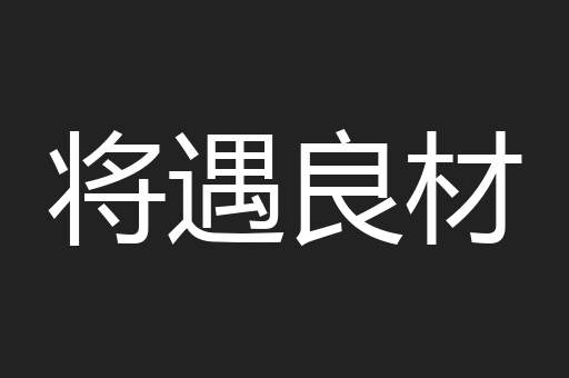 将遇良材