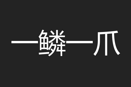 一鳞一爪