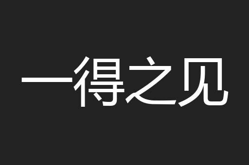 一得之见