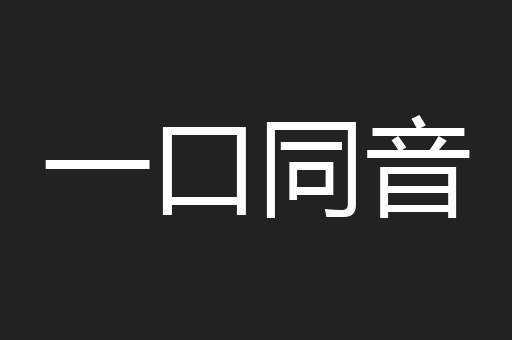一口同音