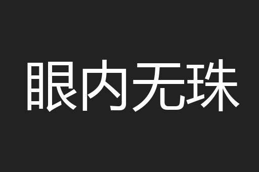 眼内无珠