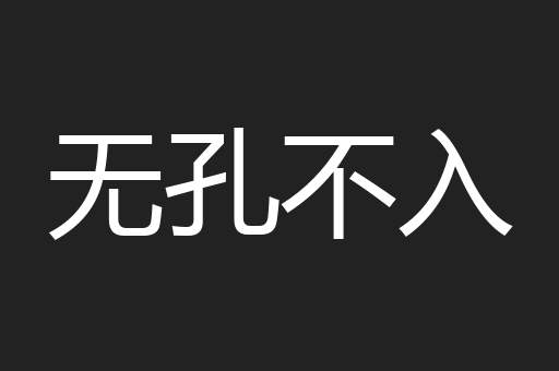 无孔不入