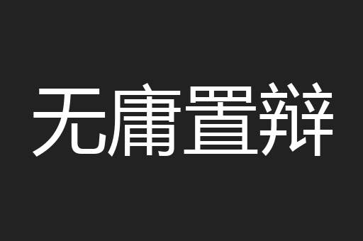 无庸置辩
