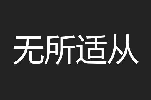 无所适从