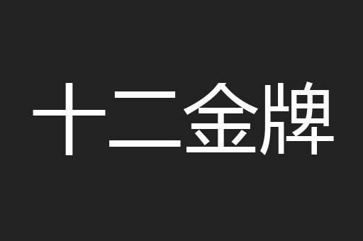 十二金牌