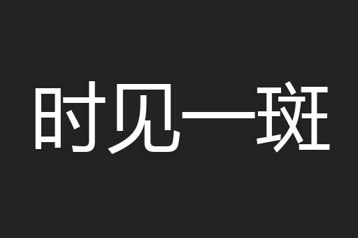时见一斑