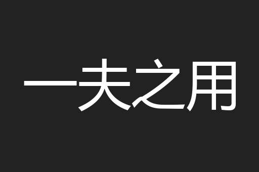 一夫之用
