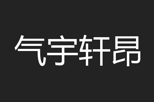 气宇轩昂