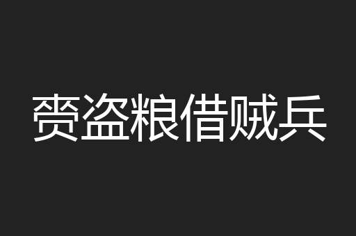 赍盗粮借贼兵