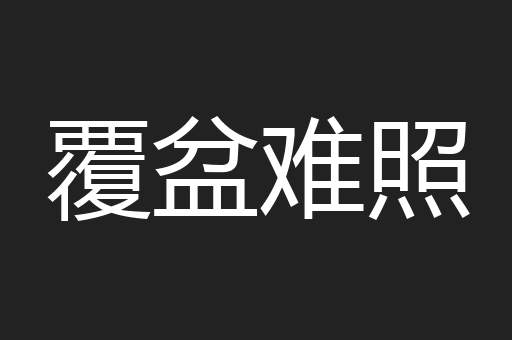覆盆难照
