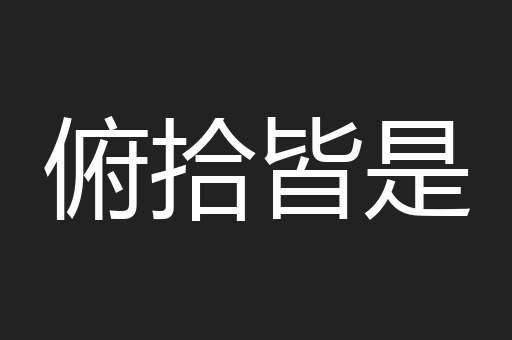 俯拾皆是