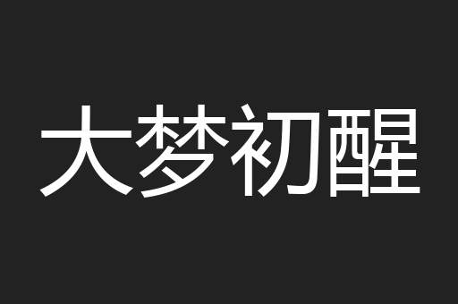 大梦初醒