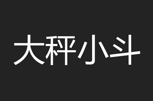 大秤小斗