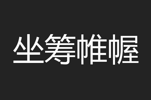 坐筹帷幄