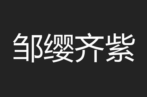 邹缨齐紫