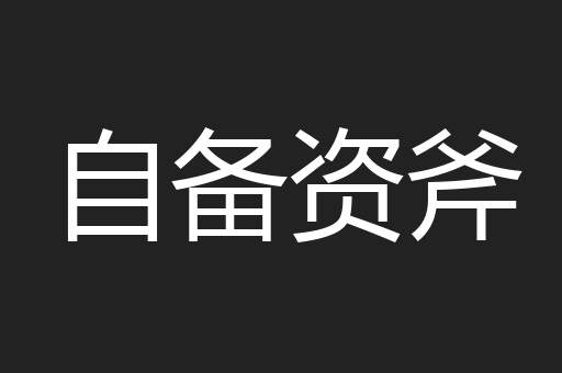 自备资斧