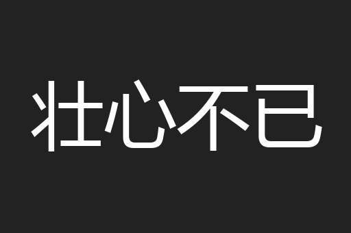 壮心不已