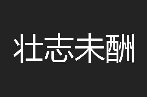 壮志未酬
