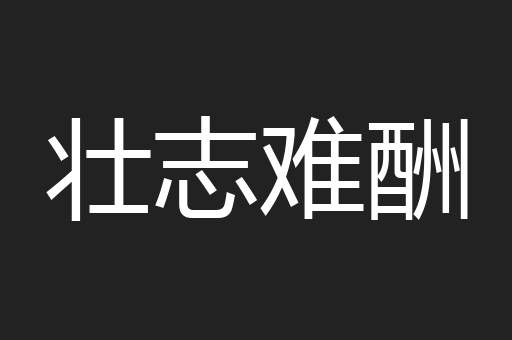 壮志难酬