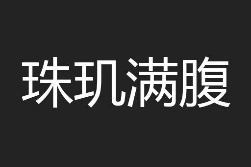 珠玑满腹
