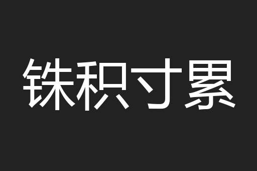 铢积寸累