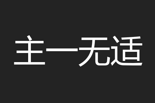 主一无适