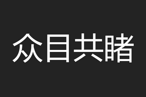 众目共睹