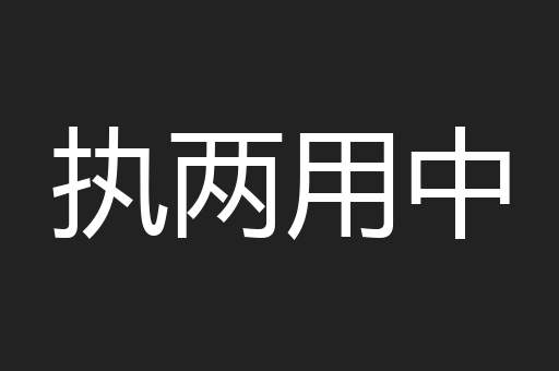 执两用中