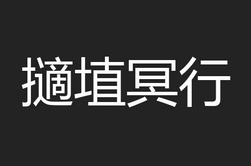 擿埴冥行