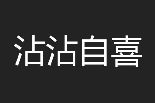 沾沾自喜