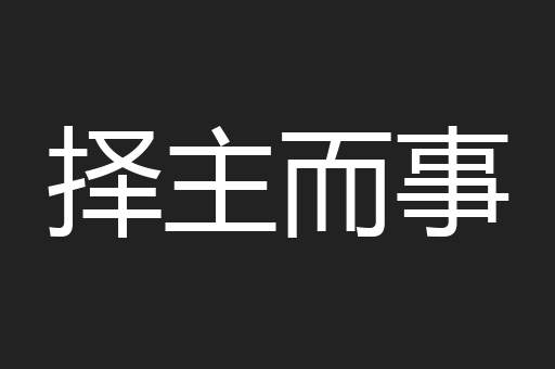 择主而事