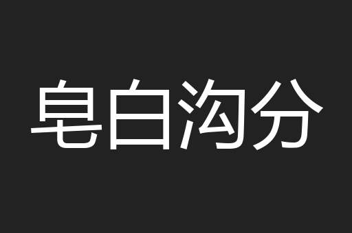 皂白沟分