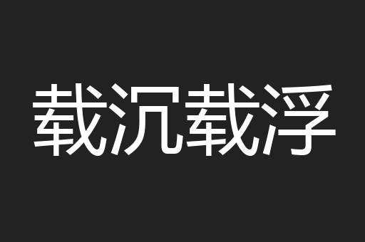 载沉载浮