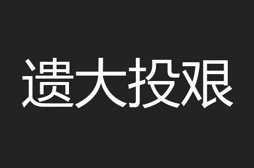 遗大投艰