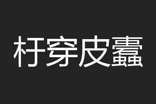 杅穿皮蠹