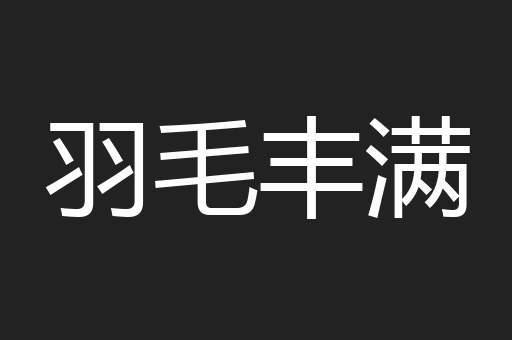 羽毛丰满