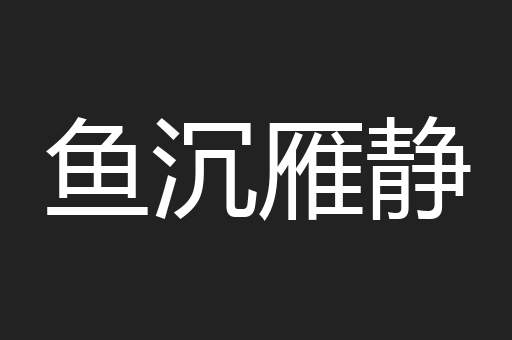 鱼沉雁静