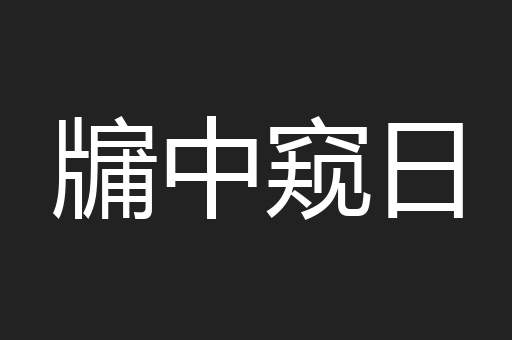 牖中窥日