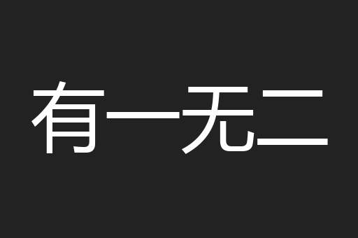 有一无二