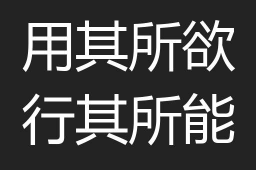 用其所欲行其所能