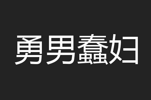 勇男蠢妇