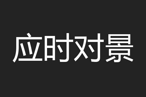 应时对景