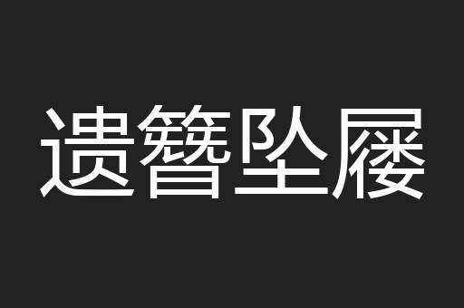 遗簪坠屦