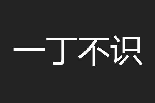 一丁不识
