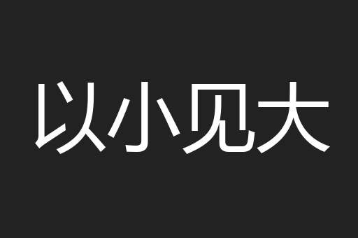 以小见大